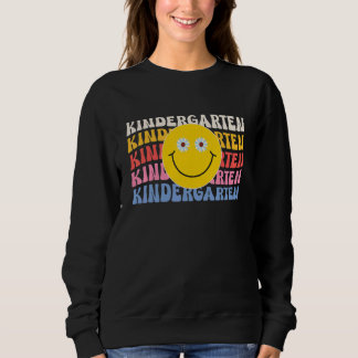 Kindergarten Smile Groovy Back to school Lärare T Shirt