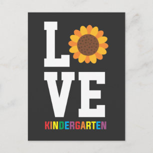 Kindergarten Solrosor Educator PreK Teacher Vykort