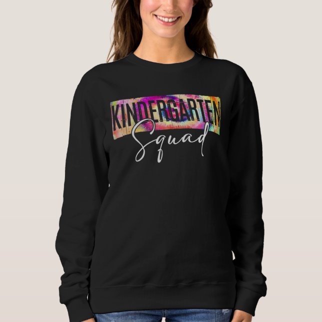 Kindergarten Squad Back to school Tie Dye Kinder T Shirt (Framsida)
