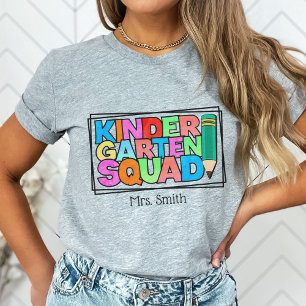 Kindergarten Squad Personlig Teacher T Shirt
