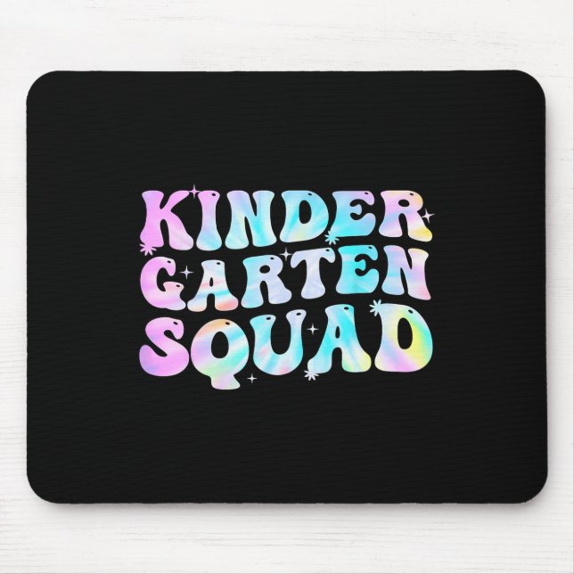 Kindergarten Squad Teacher-barn Tie Dye Tillbaka t Musmatta (Framsidan)