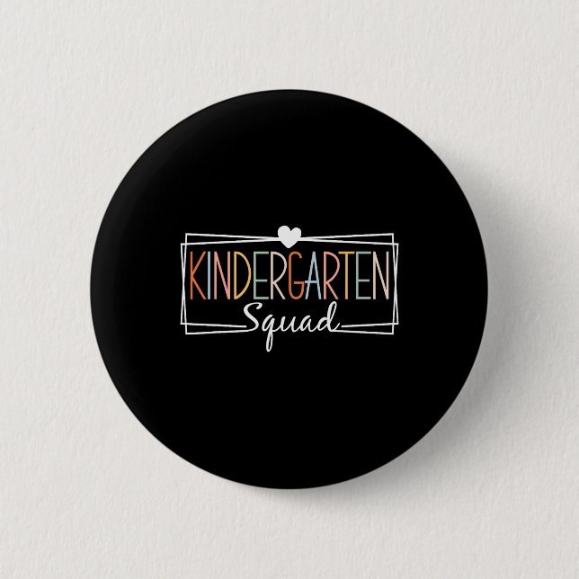 Kindergarten Squad Teacher Kids Kindergarten Tillb Knapp (Framsida)