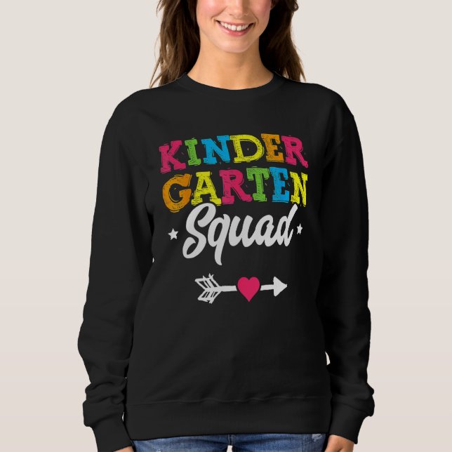 Kindergarten Squad  Teacher Student Kid Back To Sc T Shirt (Framsida)