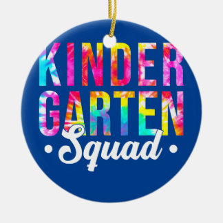 Kindergarten Squad Tie Dye Team Kindergarten Julgransprydnad Keramik