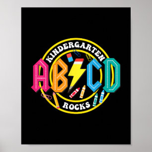 Kindergarten Sten - Abcd Back to school-lärare Poster