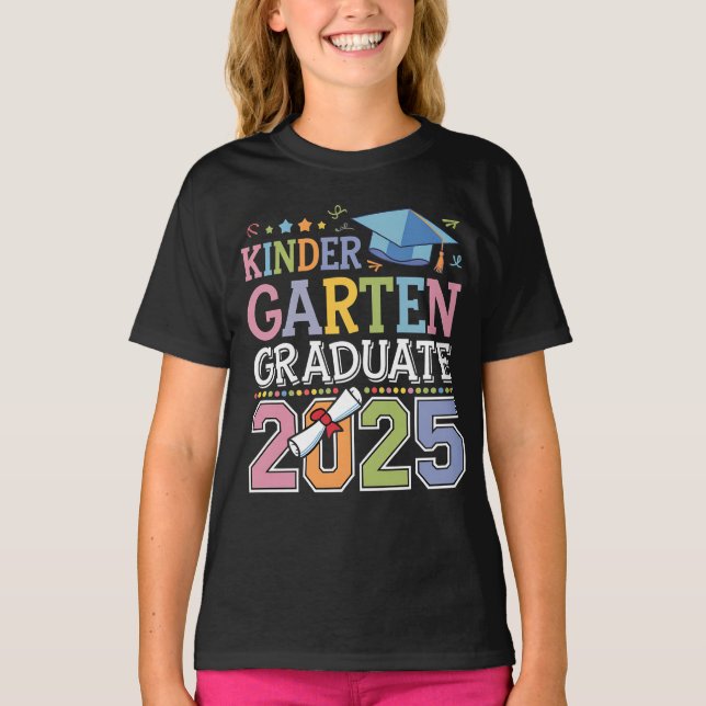 Kindergarten Student 2025 Studenten-skolan T Shirt (Framsida)