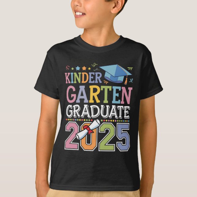 Kindergarten Student 2025 Studenten-skolan T Shirt (Framsida)