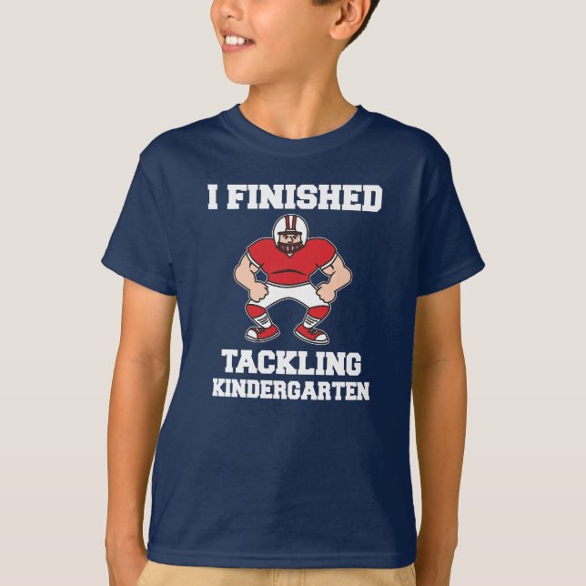 Kindergarten Student Football T Shirt (Framsida)