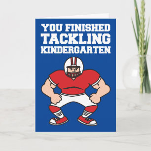 Kindergarten Student Grattis Football Kort