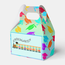 Kindergarten Student Hat och Cute Tåg Presentaskar