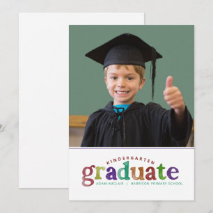 Kindergarten Student, målad med primär vattenfärg Inbjudningar