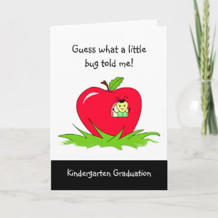 Kindergarten Student Red Apple-Grattisar Kort