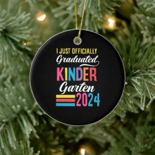 Kindergarten Studenten 1:a Klass 2024 Julgransprydnad Keramik