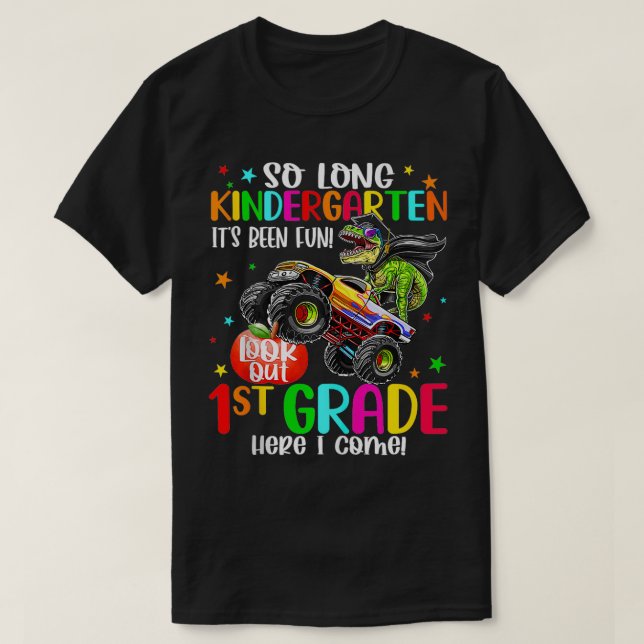 Kindergarten Studenten 1:a Klass I Kom Dino T Shirt (Design framsida)