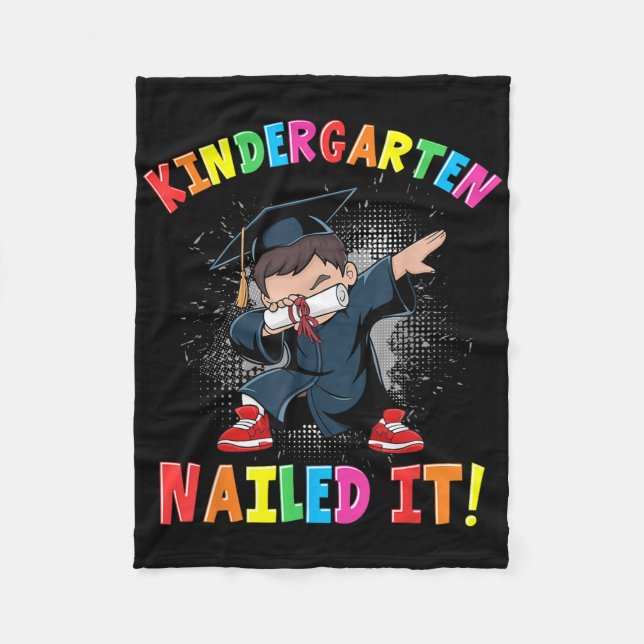 Kindergarten Studenten 2025 Boys Kids Dabbing Gra Fleecefilt (Framsidan)