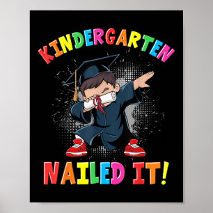 Kindergarten Studenten 2025 Boys Kids Dabbing Gra Poster
