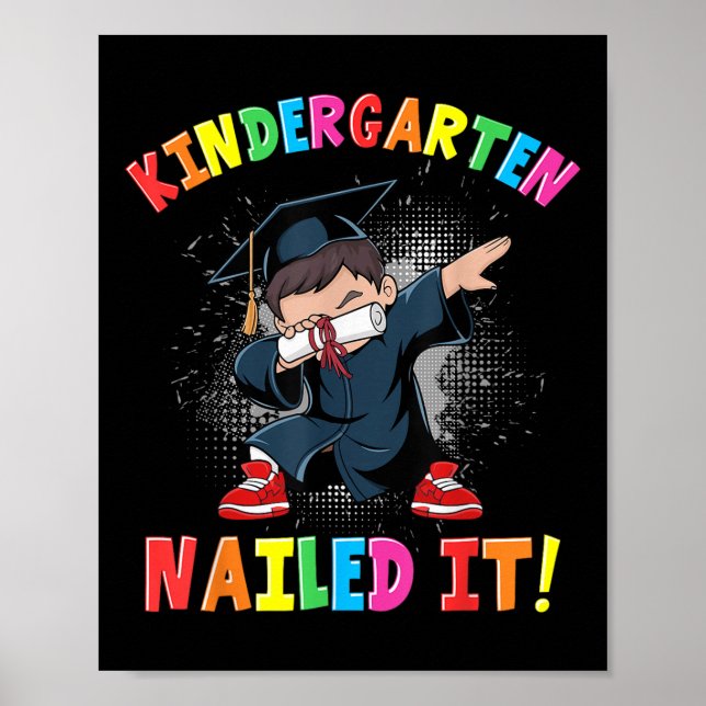 Kindergarten Studenten 2025 Boys Kids Dabbing Gra Poster (Framsidan)