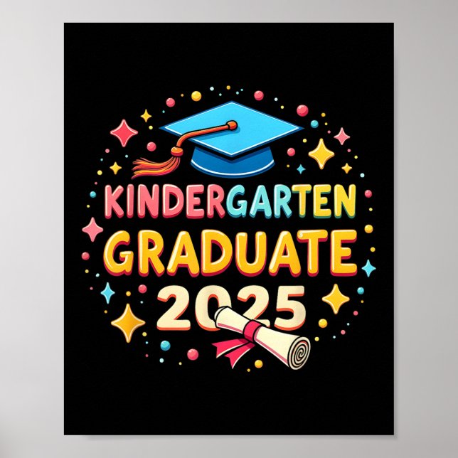 Kindergarten Studenten 2025 Student Kids Boys Gi Poster (Framsidan)