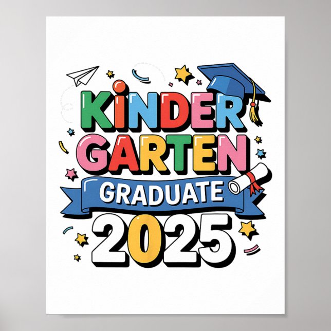 Kindergarten Studenten 2025 Student Kids Boys Gi Poster (Framsidan)
