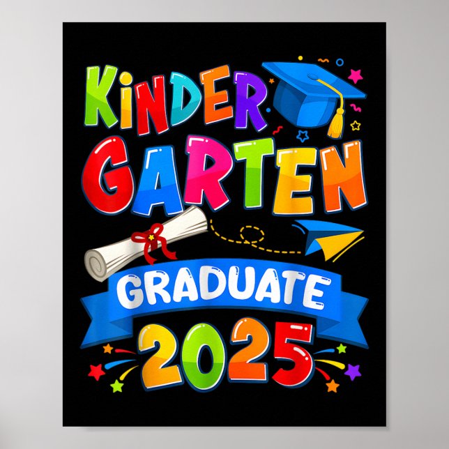 Kindergarten Studenten 2025 Student Kids Boys Gi Poster (Framsidan)