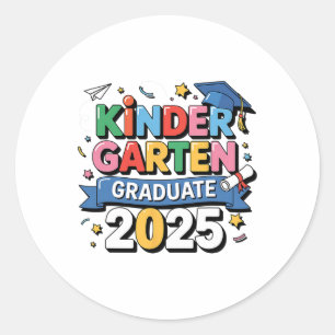 Kindergarten Studenten 2025 Student Kids Boys Gi Runt Klistermärke