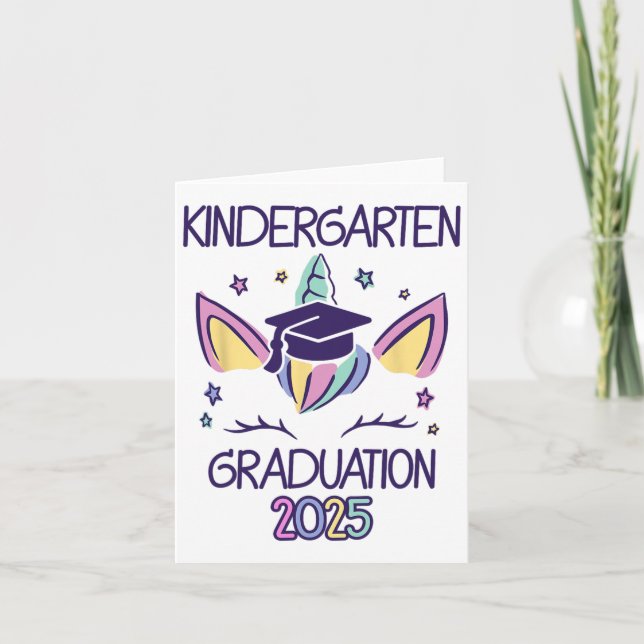 Kindergarten Studenten 2025 Unicorn Kindergarten Kort (Framsida)