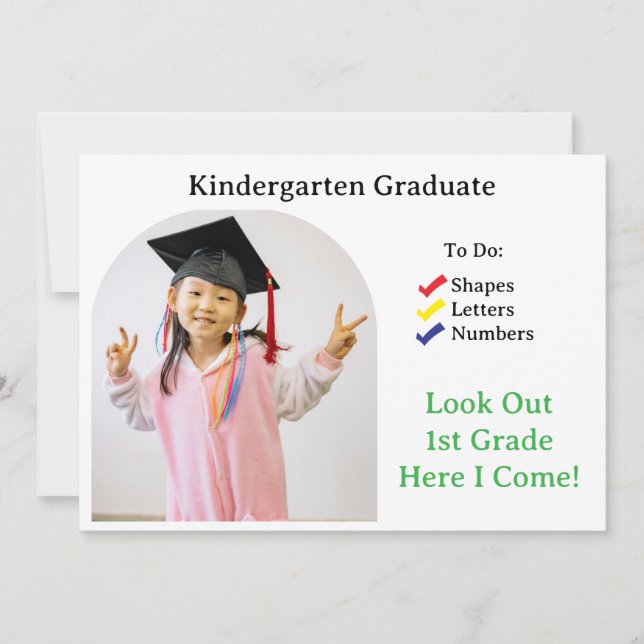 Kindergarten Studenten ABC 123-inbjudan Inbjudningar (Framsida)