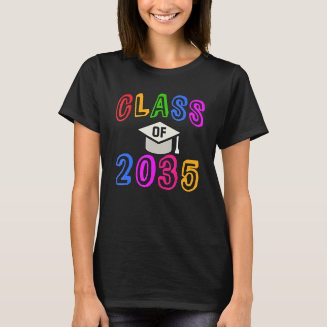 Kindergarten Studenten-årsklass 2035 - tillväxt T Shirt (Framsida)