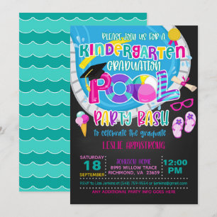 Kindergarten Studenten Bassäng Party - Flickblk Inbjudningar