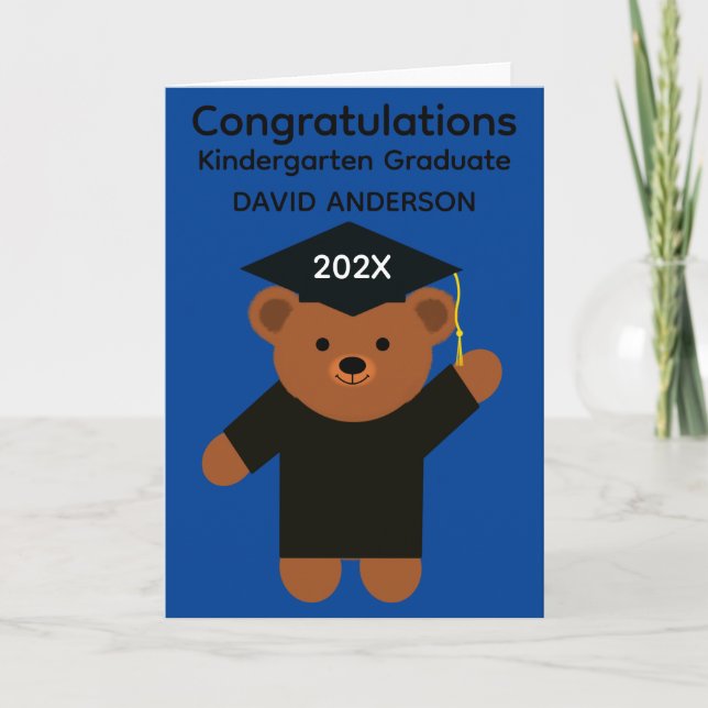 Kindergarten Studenten Bear #2-kort Kort (Framsida)