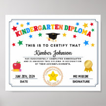 Kindergarten Studenten certifikat