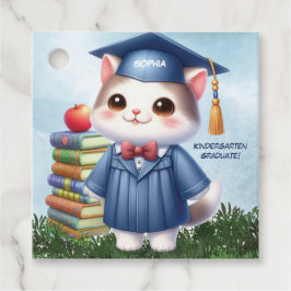 Kindergarten Studenten Cute Cat Girl Gåvor Etiketter