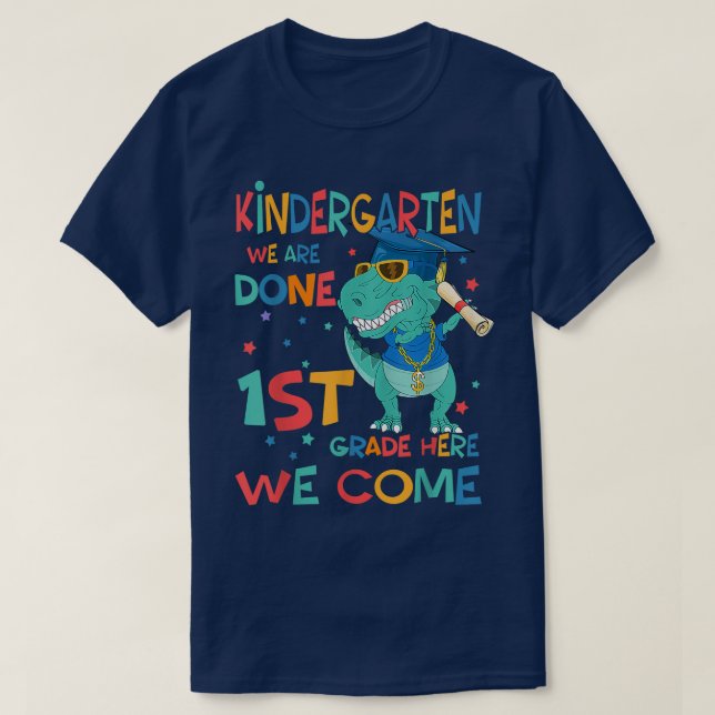Kindergarten Studenten Dinosaur för barn Boys Gir T Shirt (Design framsida)