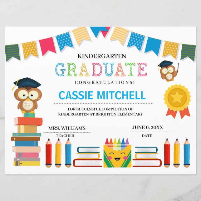 Kindergarten Studenten diplomatcertifikat (Framsida)