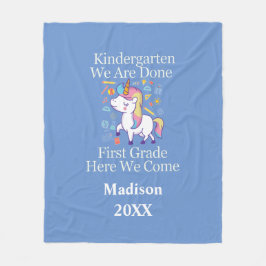 Kindergarten Studenten First Klass Unicorn Gift Fleecefilt