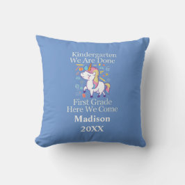 Kindergarten Studenten First Klass Unicorn Gift Kudde