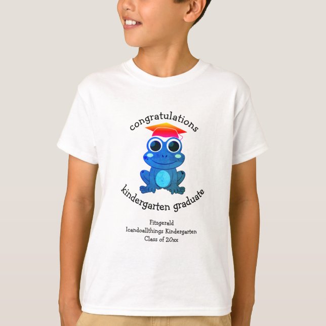 Kindergarten Studenten Frog T Shirt (Framsida)