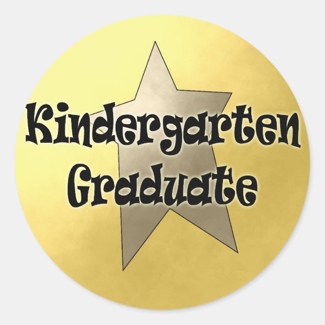 Kindergarten Studenten Gifts Runt Klistermärke (Framsida)