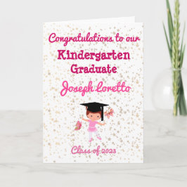 Kindergarten Studenten Grattis Ballerina Kort