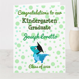 Kindergarten Studenten Grattis Jurassic Kort