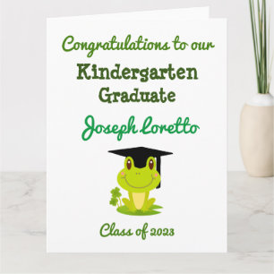 Kindergarten Studenten Grattiss Froggy Kort