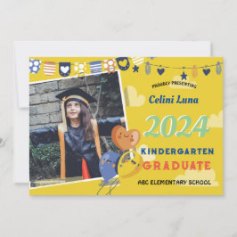 Kindergarten Studenten-inbjudan med foto Inbjudningar