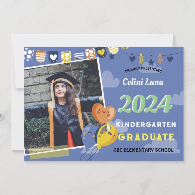 Kindergarten Studenten-inbjudan med foto Inbjudningar (Framsida)