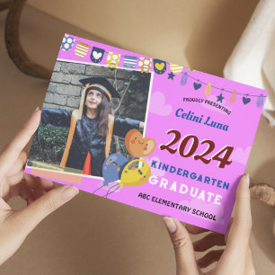 Kindergarten Studenten-inbjudan med foto Inbjudningar