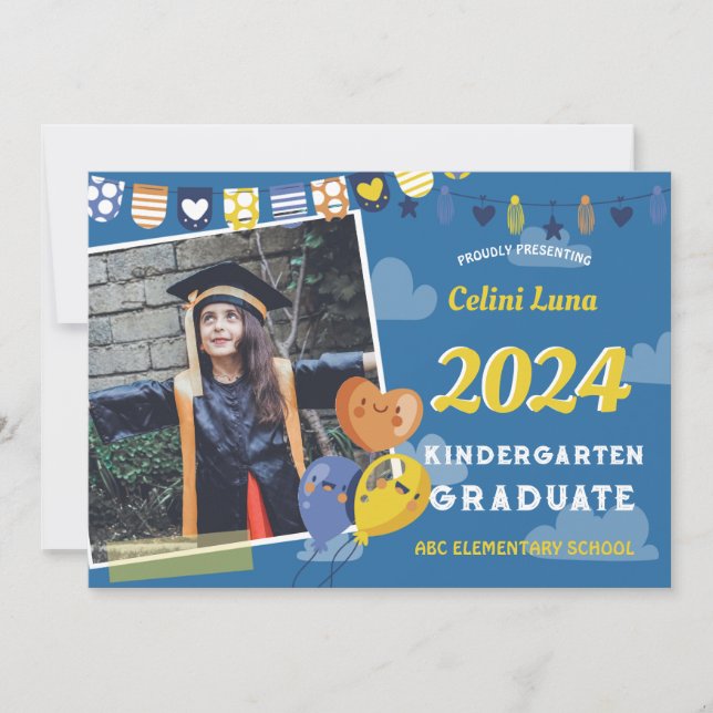 Kindergarten Studenten-inbjudan med foto Inbjudningar (Framsida)