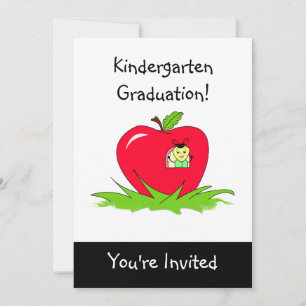 Kindergarten Studenten inbjuden Kryp i äpple Inbjudningar