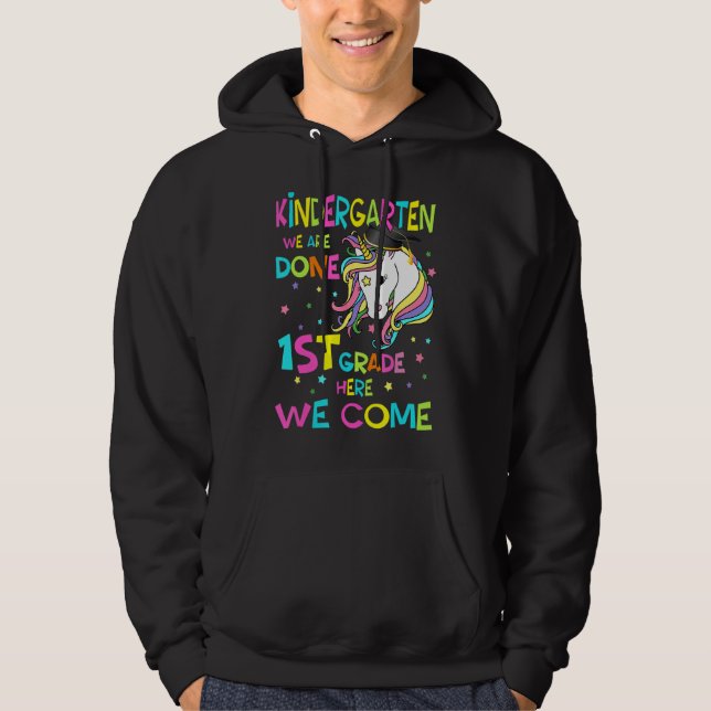 Kindergarten Studenten Magic Unicorn Boys Hoodie (Framsida)