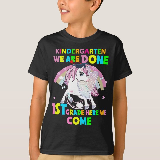 Kindergarten Studenten Magic Unicorn Gift T Shirt (Framsida)