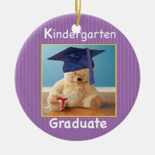 Kindergarten Studenten Nalle om Lila Julgransprydnad Keramik