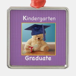 Kindergarten Studenten Nalle om Lila Julgransprydnad Metall